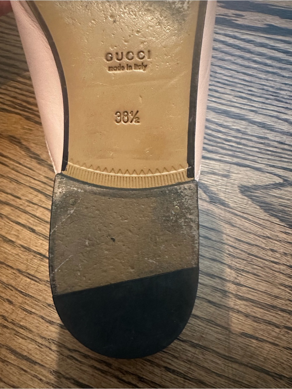 Women’s Sz. 38.5 Authentic Gucci Princeton Mules - Lt. Pink - Picture 10 of 11